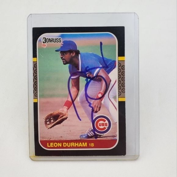 Leon Durham Autographed Signed Baseball Card 1987 Donruss #242 - Picture 9 of 9